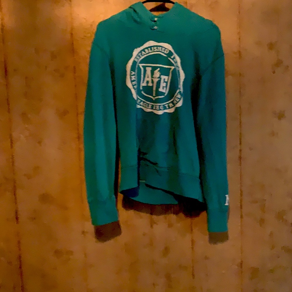 Teal  with a hoodie